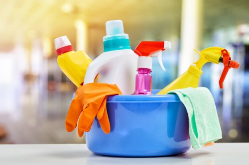 Detailed post-construction cleaning of kitchen surfaces in a local property