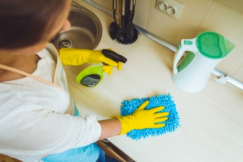 Move out cleaning for a modern apartment in Elephant and Castle