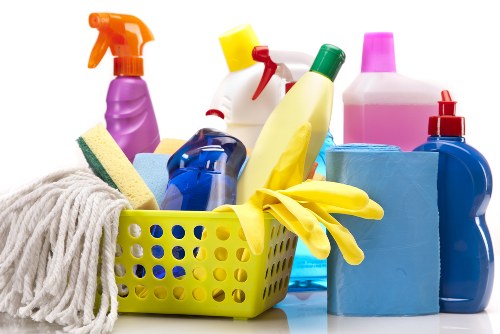 Professional builders clean in a renovated Elephant and Castle apartment