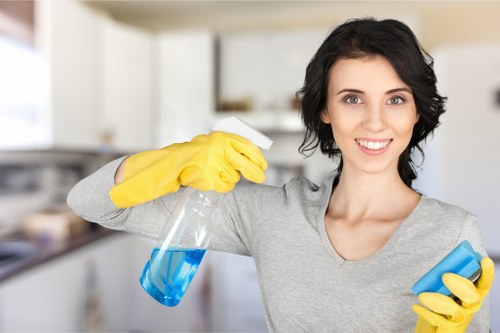 Local deep cleaning team working in an Elephant and Castle residential property