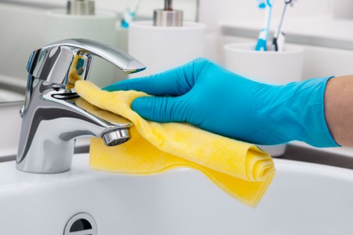 Bathroom descaling and final tenancy clean in a modern apartment