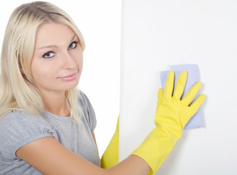 Waste and cleaning materials handled according to regulations